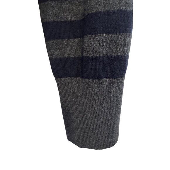 Banana Republic Small Striped Navy & Gray Sweater Cotton Cashmere Blend - Picture 9 of 16